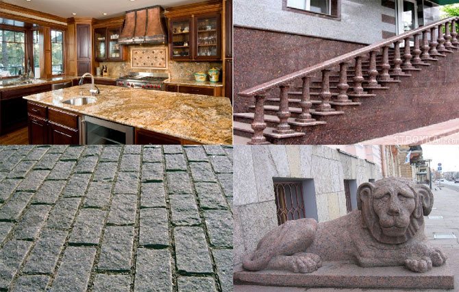 применение гранита