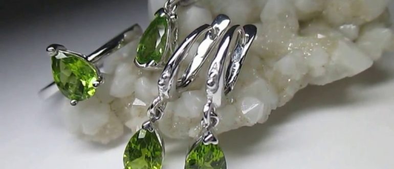 Хризолит в ювелирных украшениях